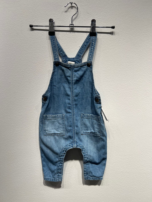 H&M Hängselbyxa 68 Ljusblå