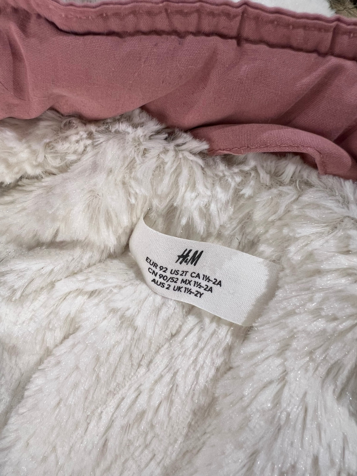 H&M Vattenavvisande parkas jacka 92 Mörkrosa