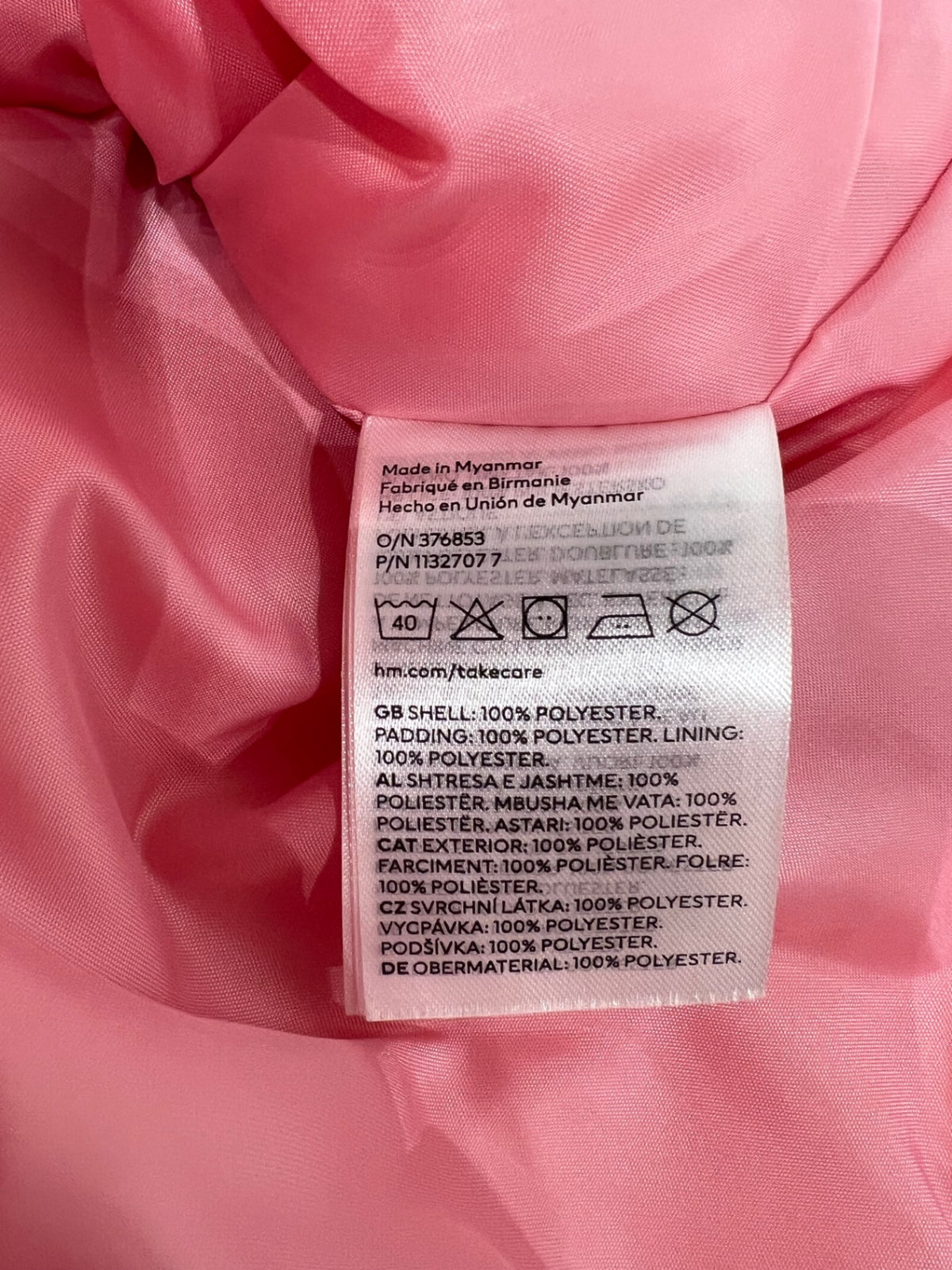 H&M Quiltad jacka 92 Rosa / Blå