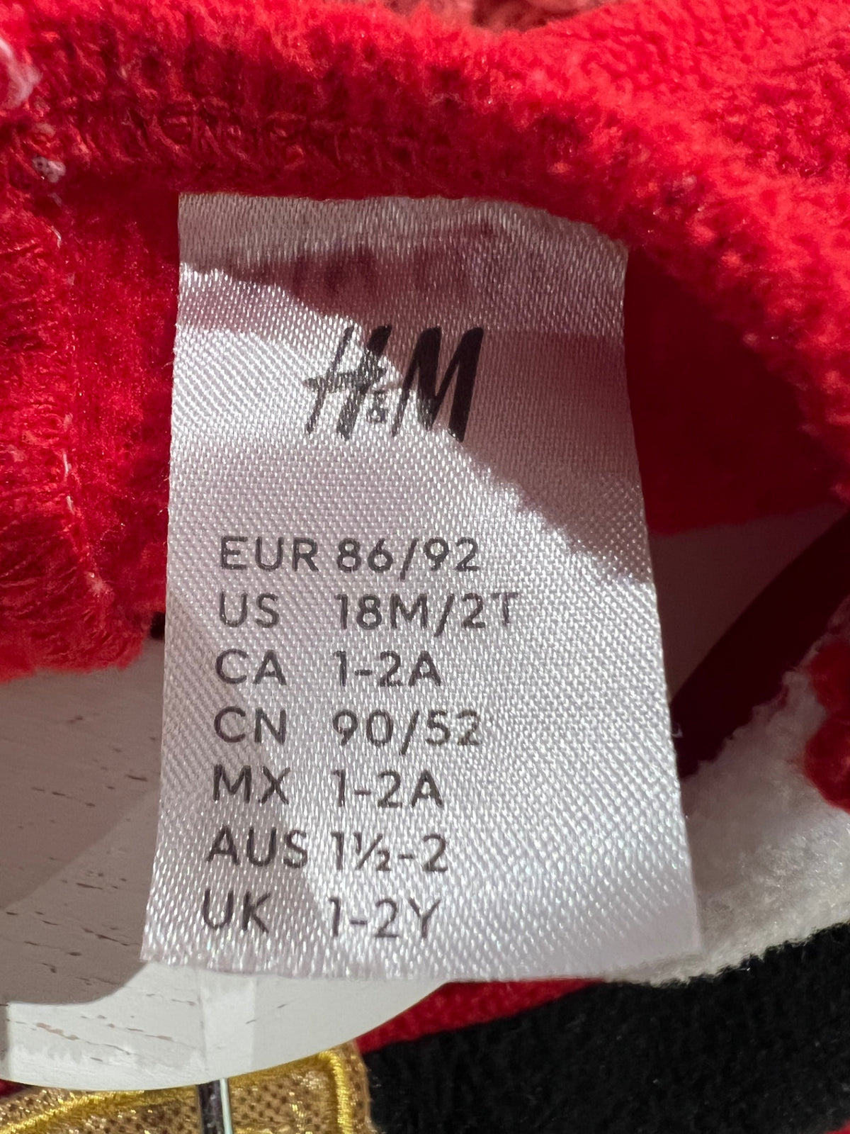 H&M Tomteklänning 86/92 Röd