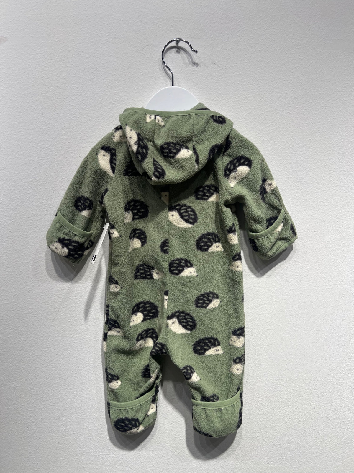 Lindex Fleece overall 56 Ljusgrön/Igelkottar