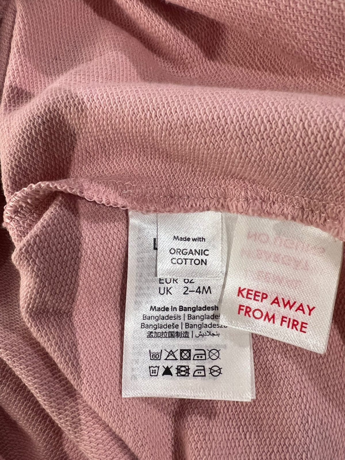 Lindex Klänning 62 Rosa/Fjärilar