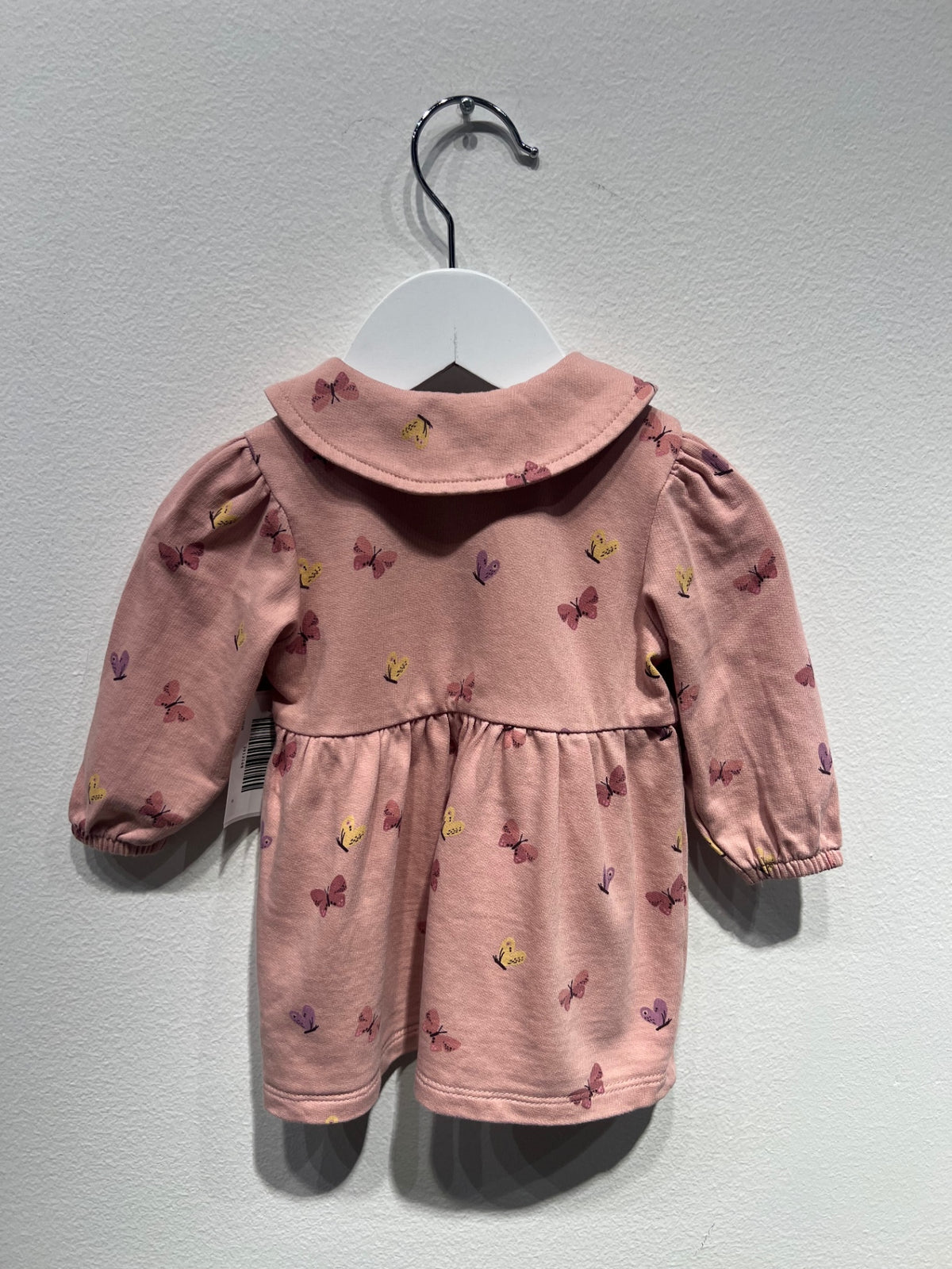 Lindex Klänning 62 Rosa/Fjärilar