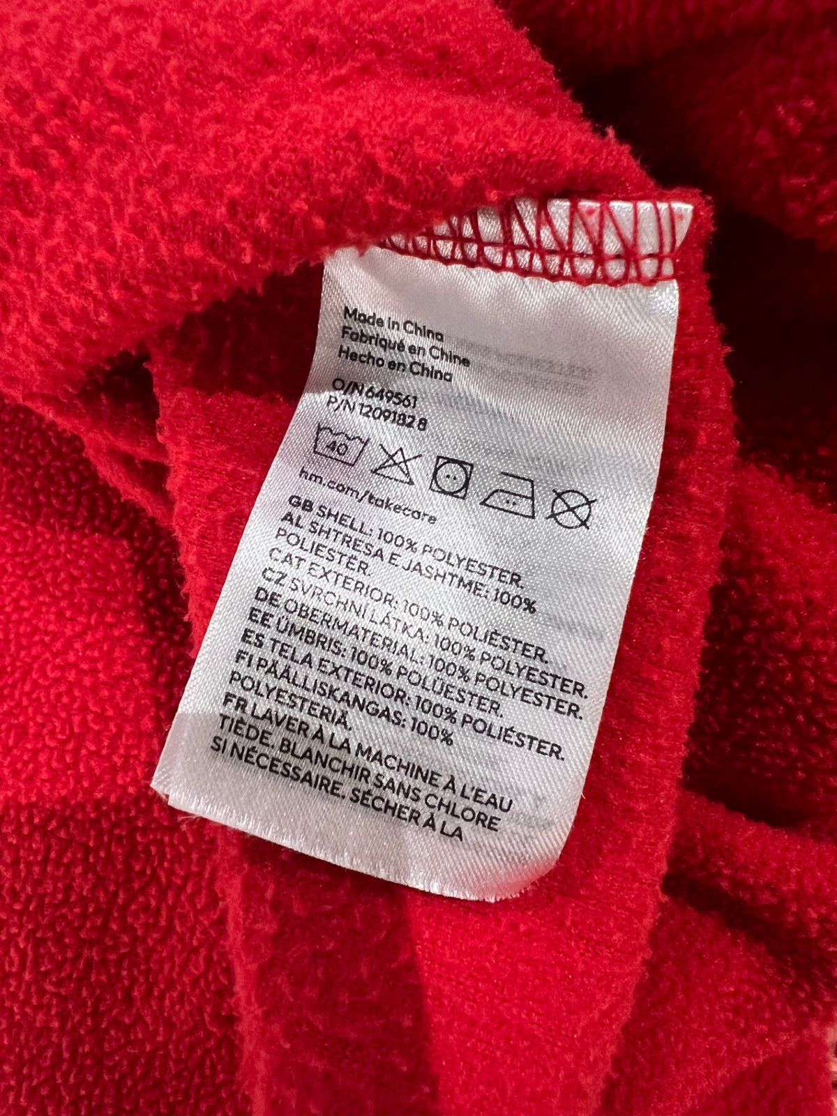 H&M Tomteklänning 86/92 Röd