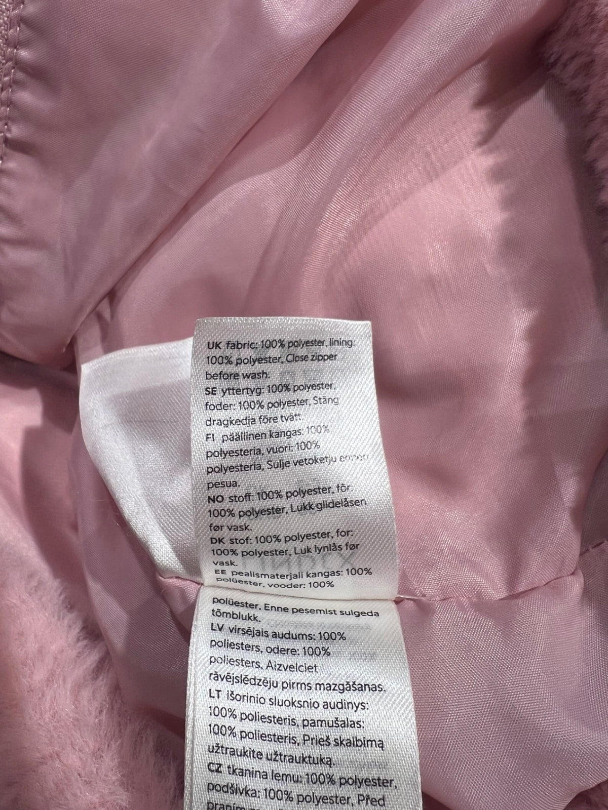 Lindex Fuskpälsjacka 98 Rosa