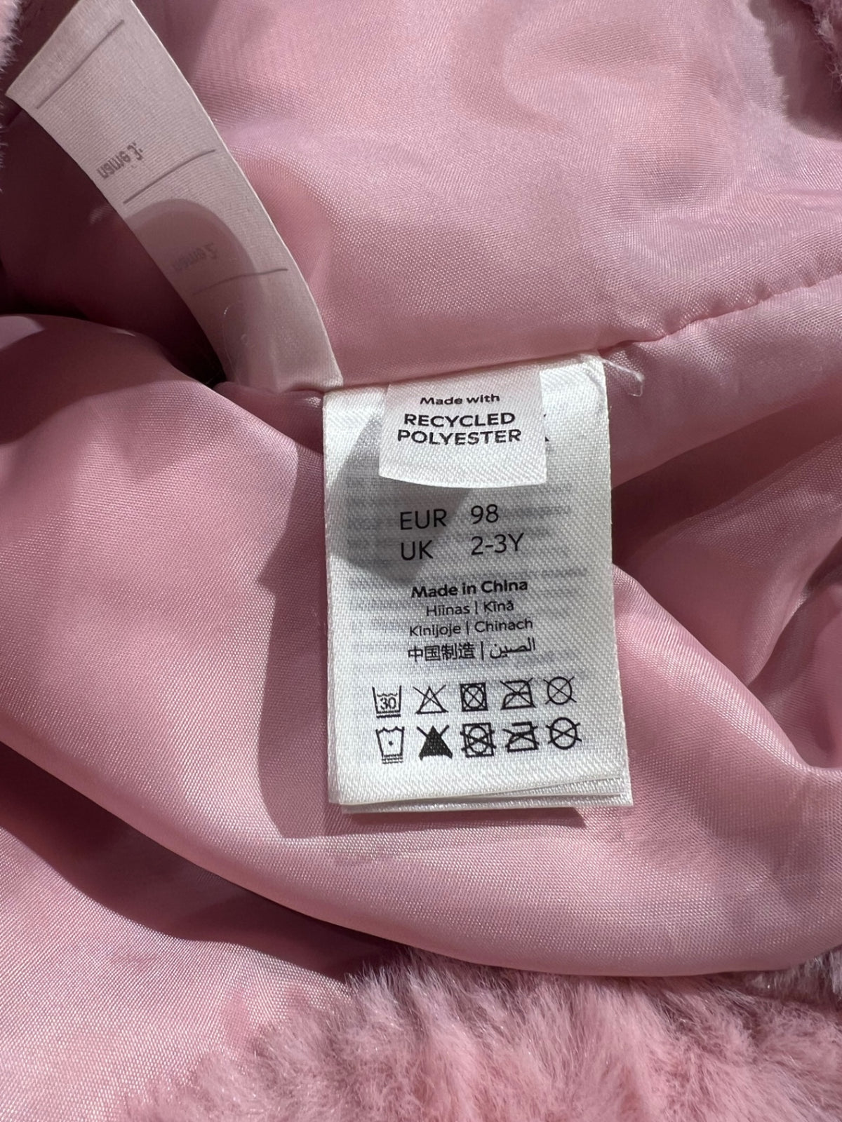 Lindex Fuskpälsjacka 98 Rosa