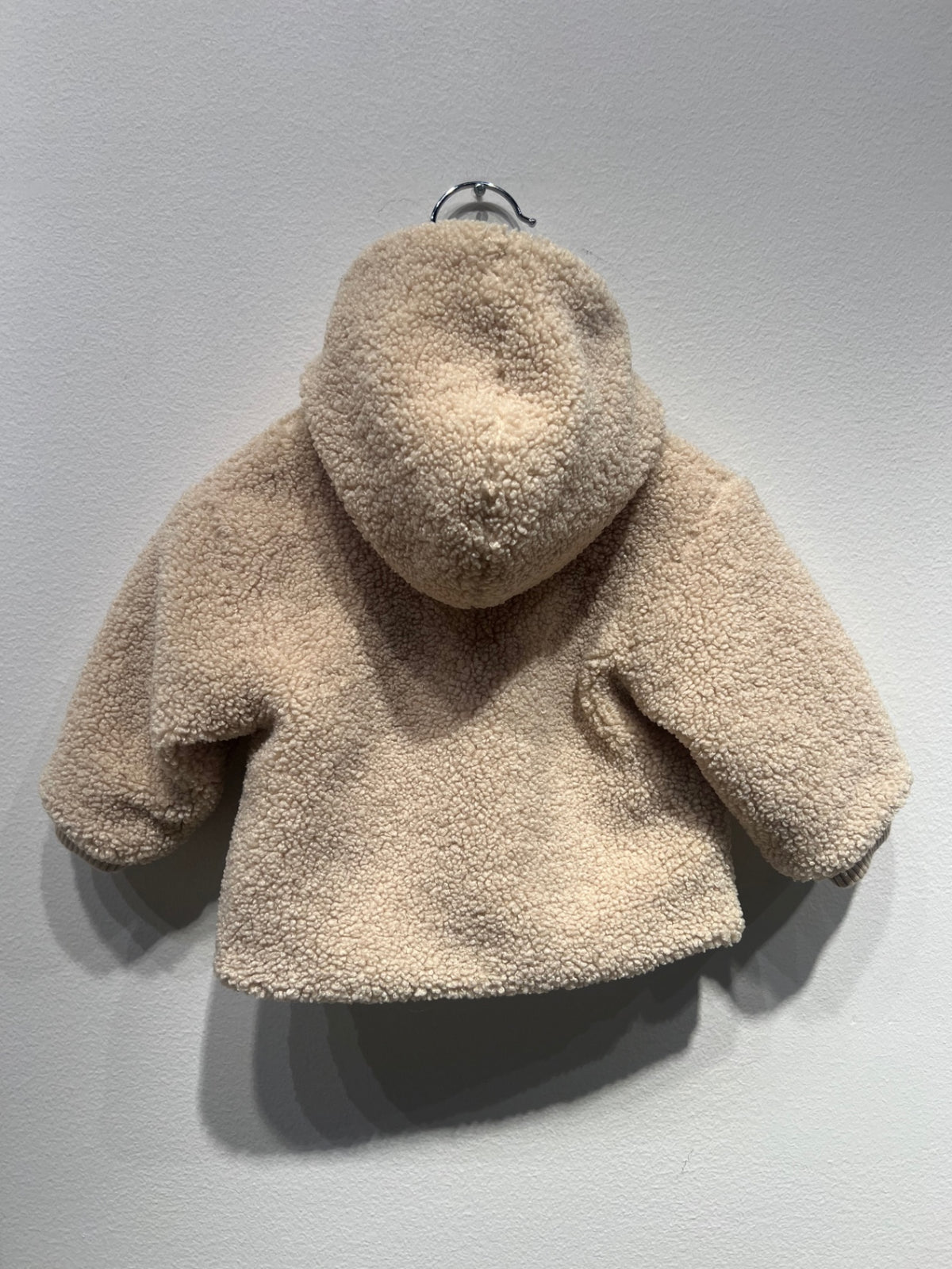 ZARA Teddyjacka med huva 68 Beige