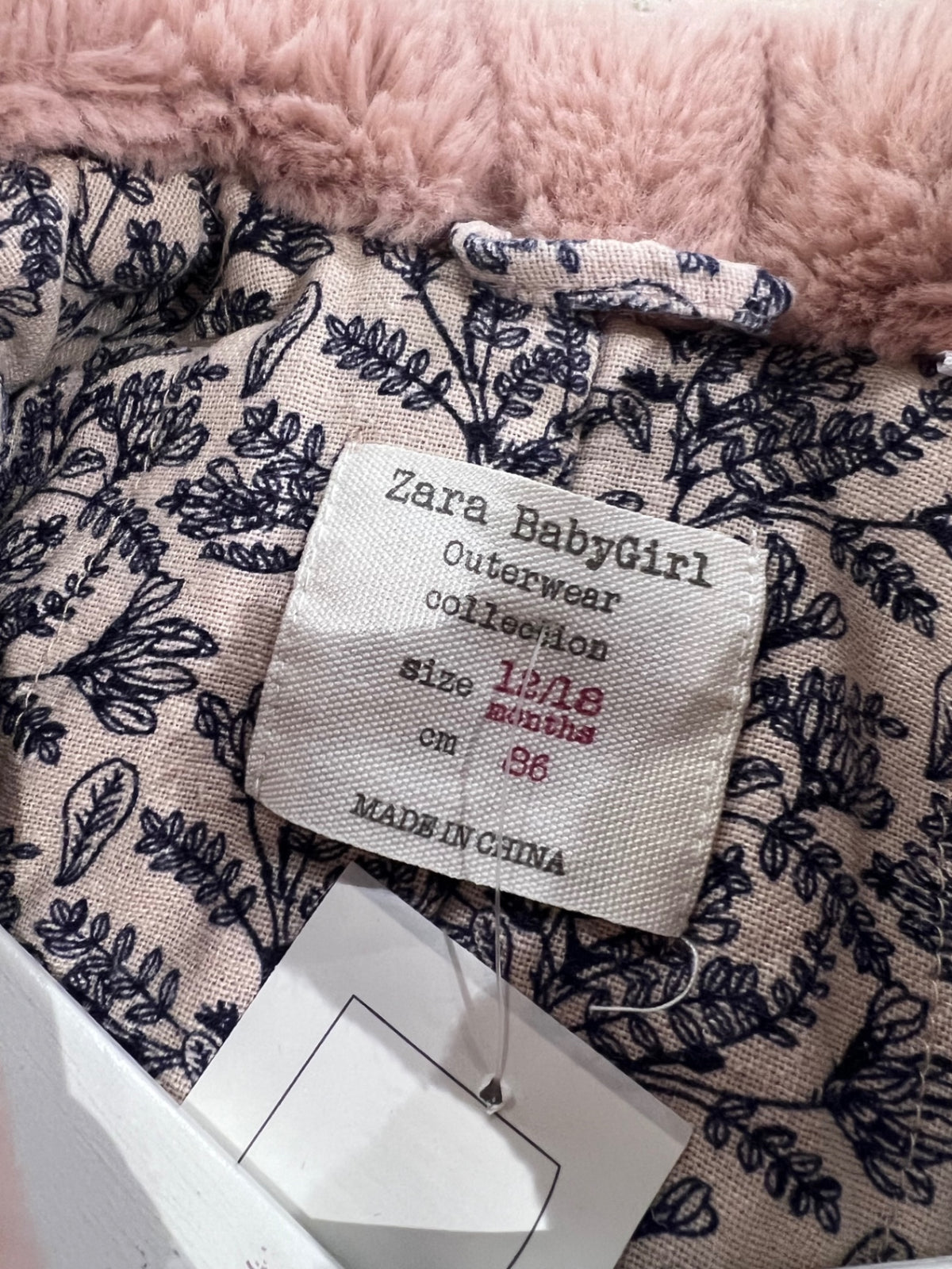ZARA Fuskpälsjacka 86 Rosa