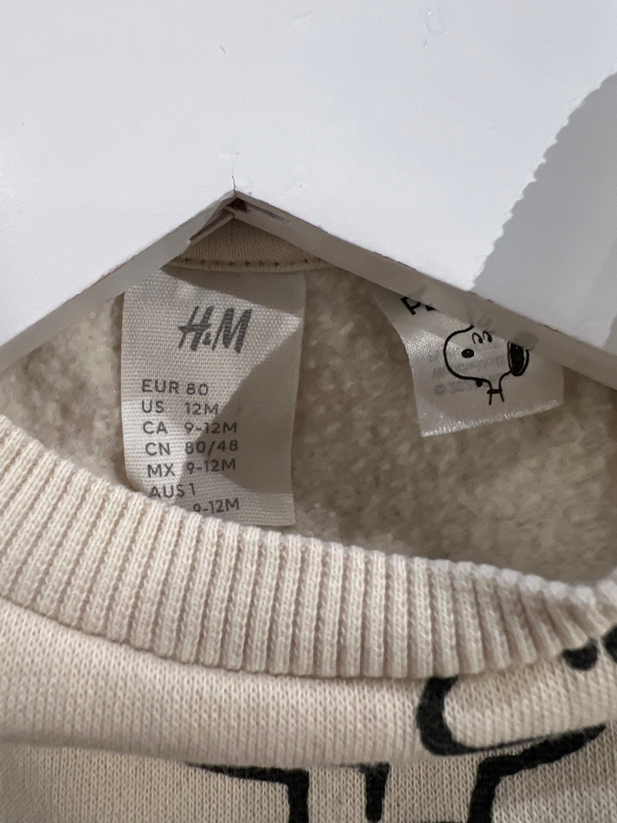H&M 2-delad sweatshirt set 80 Beige/Peanut