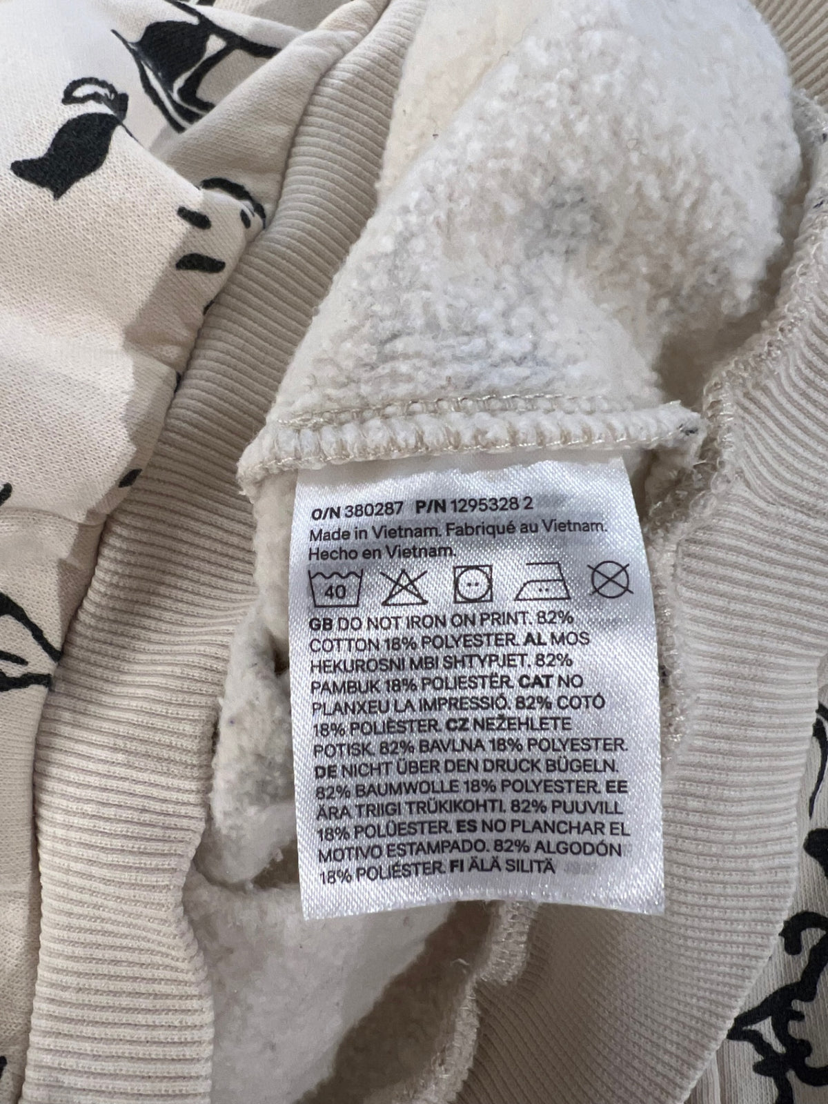 H&M 2-delad sweatshirt set 80 Beige/Peanut