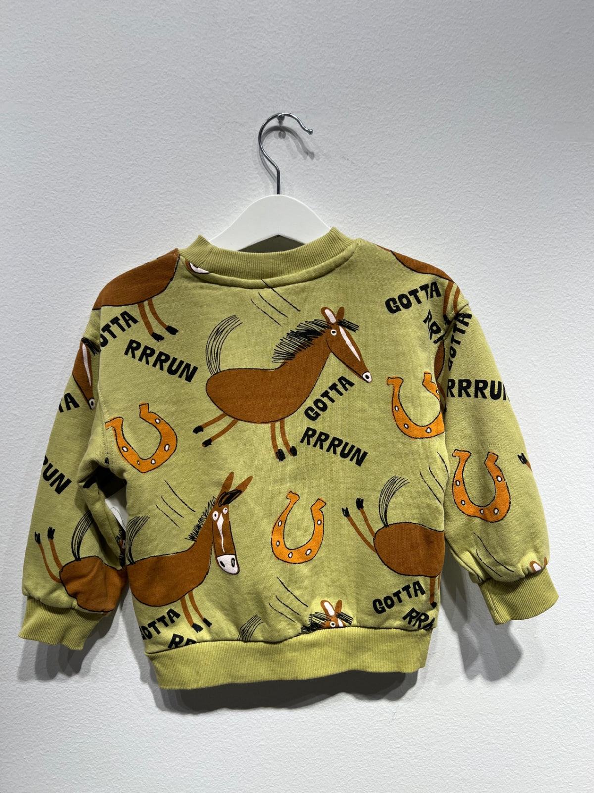 H&M Sweatshirt 98/104 Grön/Häst