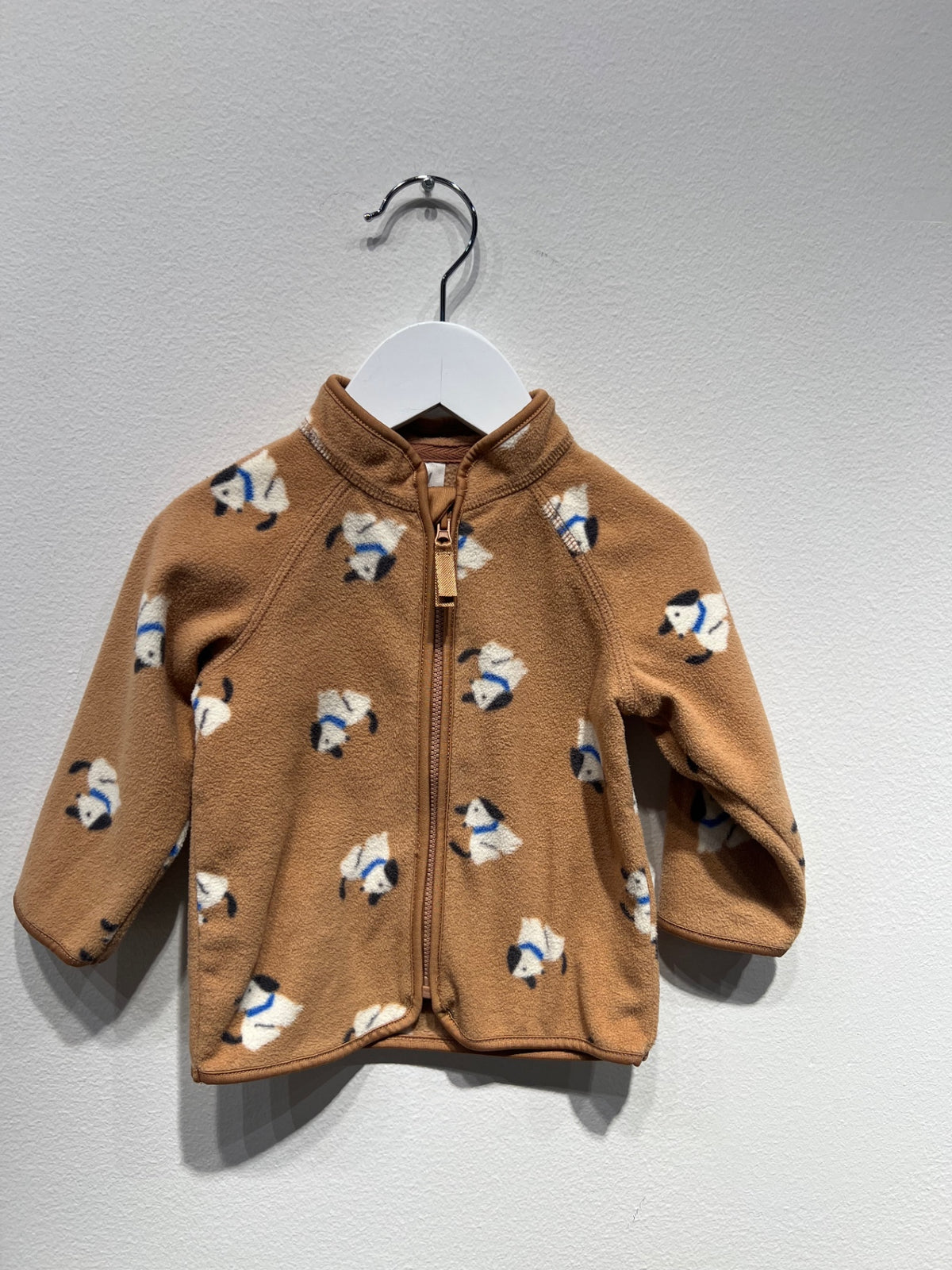H&M Fleecetröja 74 Brun/Hundar