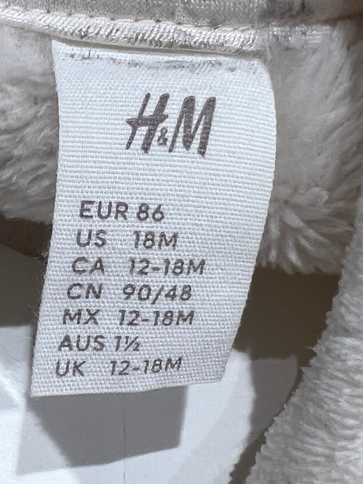 H&M Fleeceoverall 86 Cremevit