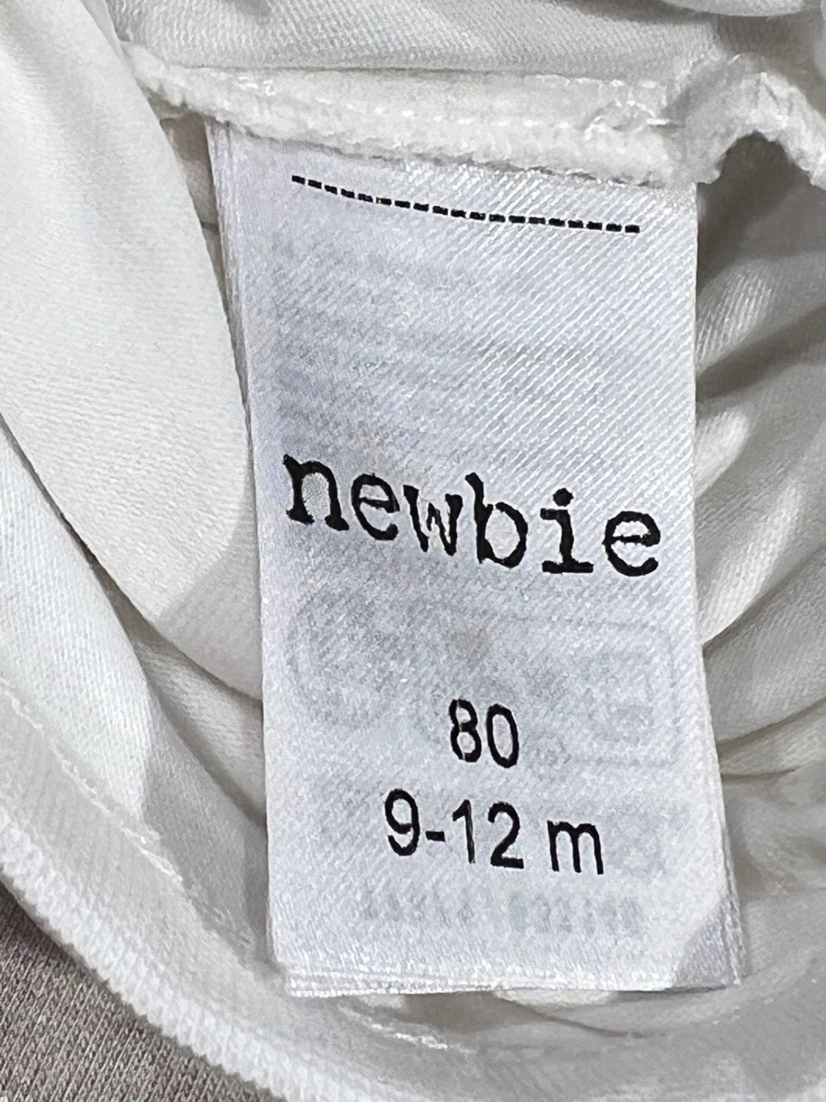 Newbie Festbody + mjukisbyxor 80 Beige/Vit