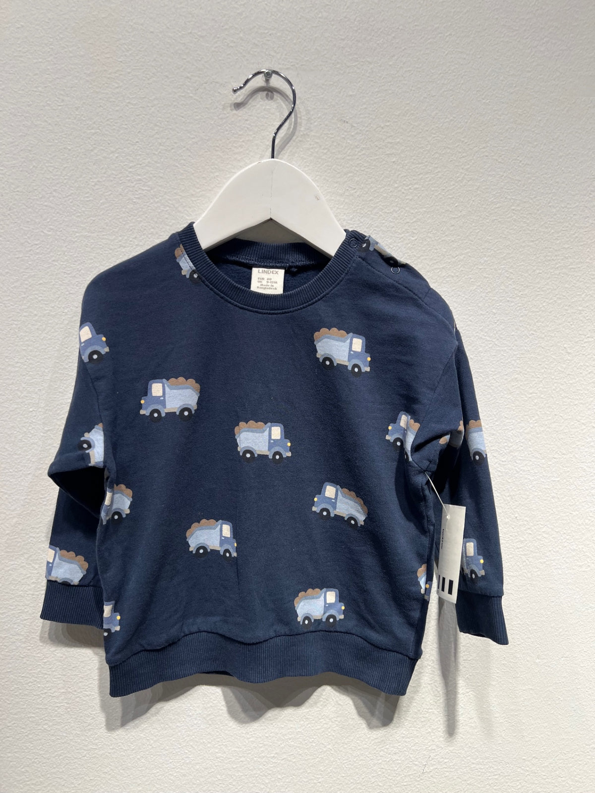 Lindex Tröja 80 Mörkblå/Fordon