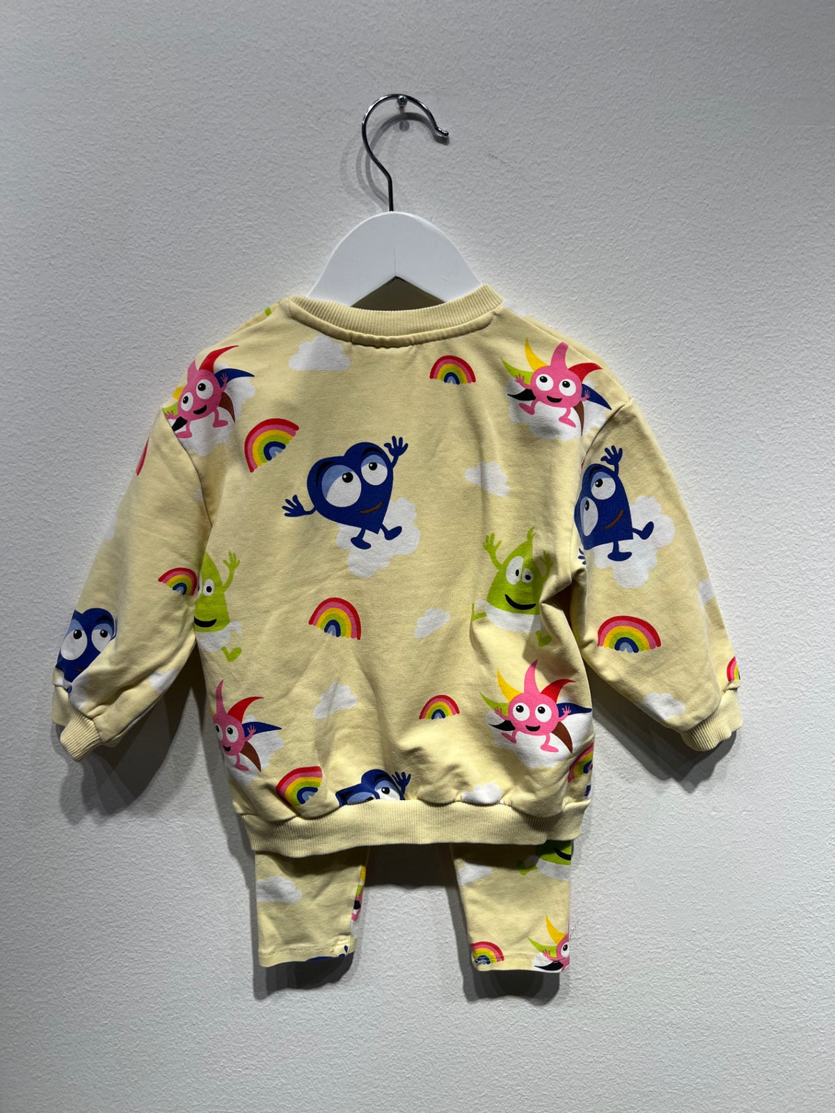 Kappahl/Babblarna Sweatshirt + leggings set 74/80 Gul/Diddi