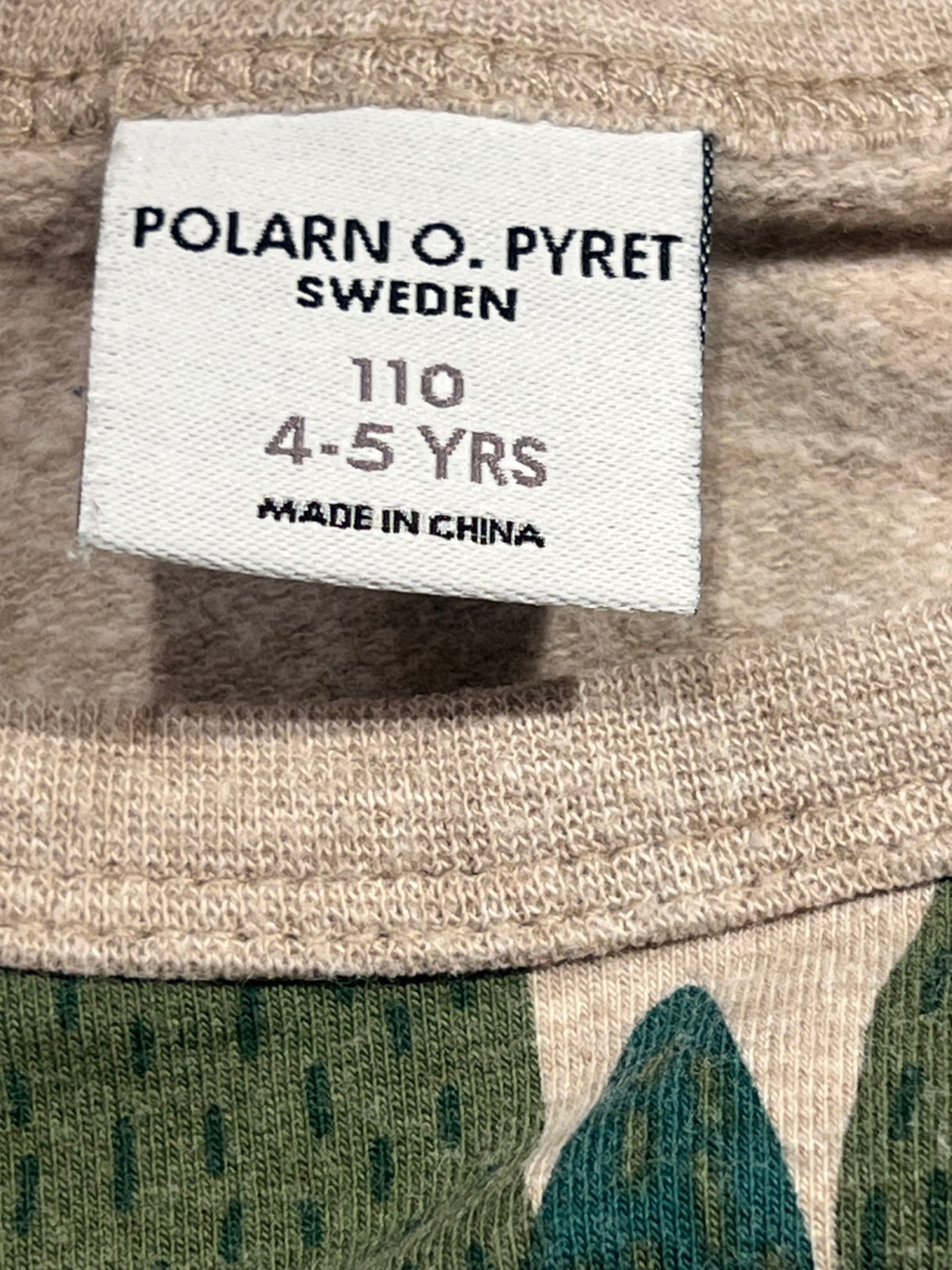 PoP (Polarn O. Pyret) Tröja borstad insida 110 Gråbrun/Skog