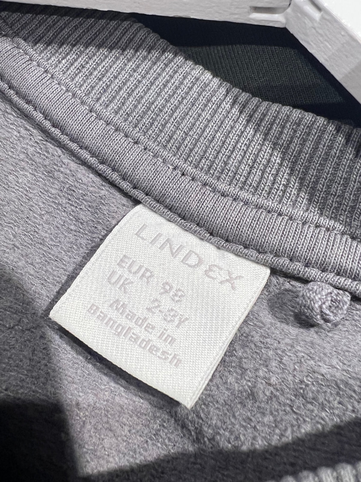 Lindex Tröja borstad insida 98 Grå/Tvättbjörn