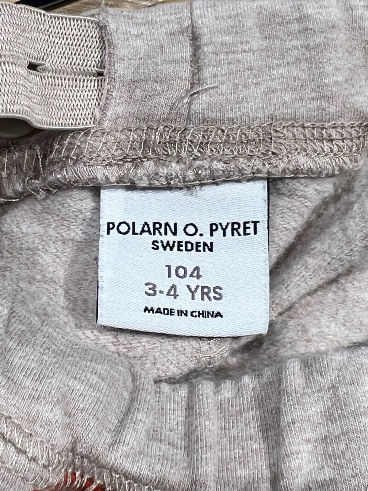 PoP (Polarn O. Pyret) Borstade leggings 104 Gråbrun/Skog