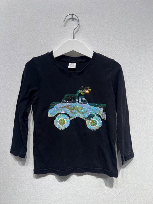 Lindex Långärmad tröja 104 Svart/Truck