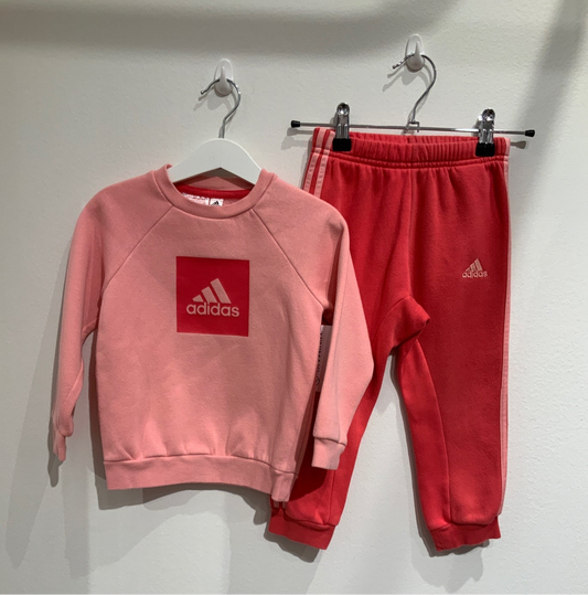 S Adidas Tröja + byxa 98 Rosa